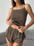 Fashorio Leopard Cami Cardigan and Shorts 3-Piece Set