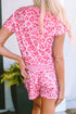 Fashorio Leopard Round Neck Top and Shorts Lounge Set