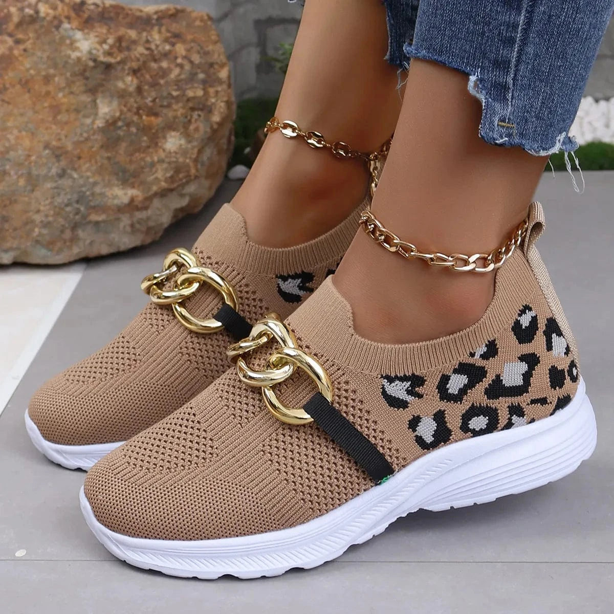 Lightweight Leopard Mesh Athletic - Fashorio