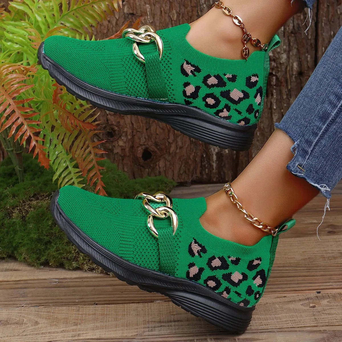Lightweight Leopard Mesh Athletic - Fashorio