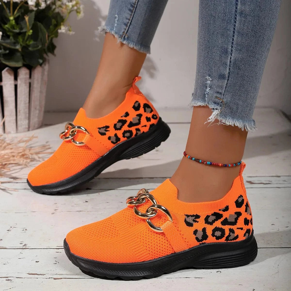 Lightweight Leopard Mesh Athletic - Fashorio
