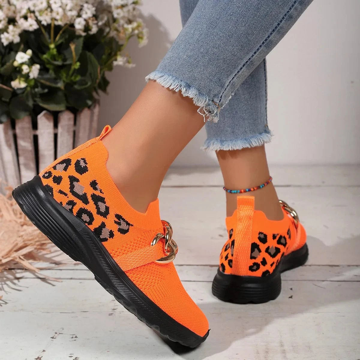 Lightweight Leopard Mesh Athletic - Fashorio
