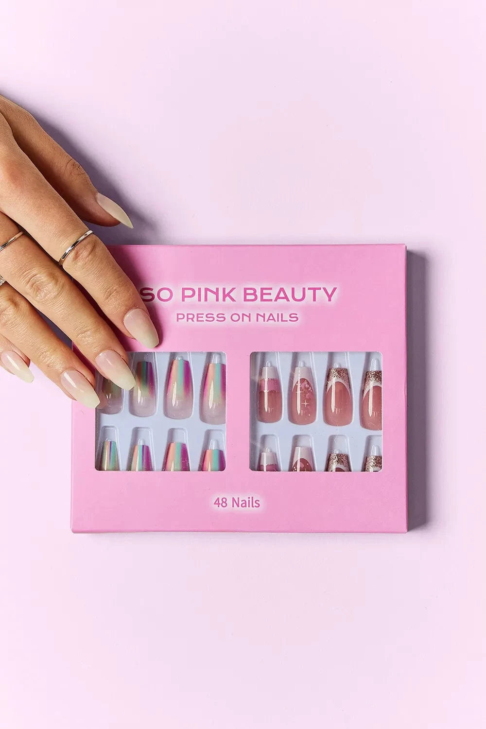 SO PINK BEAUTY Press On Nails 2 Packs Lover Girl One Size - Fashorio