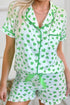 Fashorio Lucky Clover Shirt and Shorts Lounge Set
