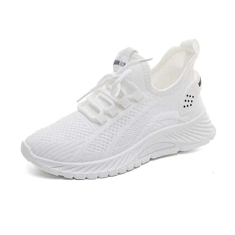 Mesh Lace-Up Platform Athletic Shoes - Fashorio