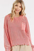 Mittoshop Distressed Hem Round Neck Dropped Shoulder Sweater - Fashorio