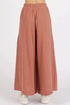 Mittoshop Gauze Elastic Waist Pleated Wide Leg Pants - Fashorio