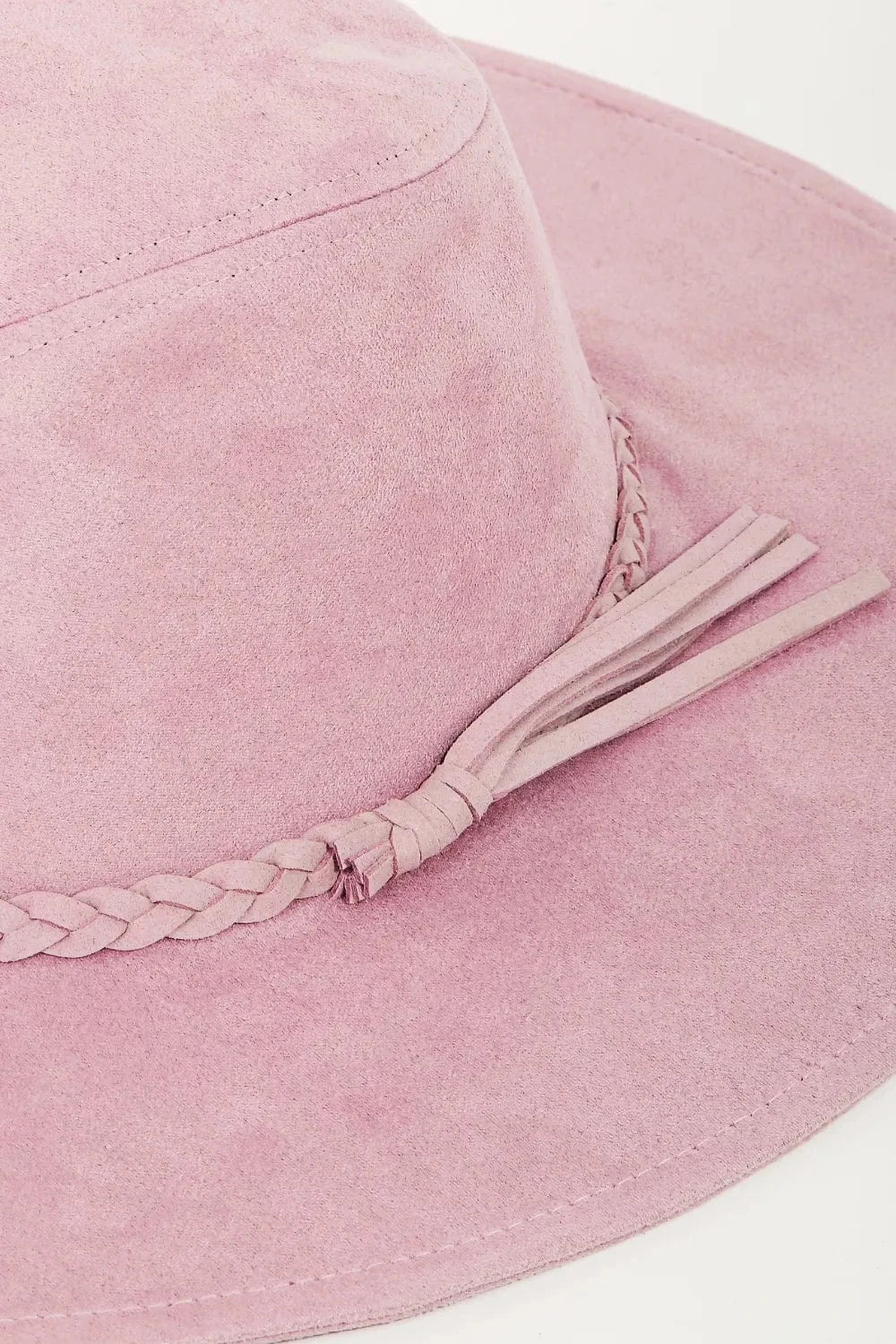 Fame Braided Faux Suede Hat - Fashorio