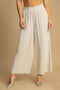 Umgee Full Size High Waisted Embellished Linen Pants Plus Size OATMEAL - Fashorio