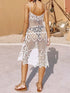 Fashorio Openwork Scoop Neck Spaghetti Strap Cover-Up Dress