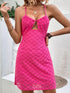 Fashorio Perfee Openwork Spaghetti Strap Mini Dress