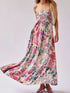 Fashorio Pink / S Floral Print Sleeveless Maxi Dress