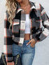 Fashorio Plaid Button-Down Crop Jacket