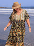Fashorio Plus Size Bohemian Floral Tiered Maxi Dress