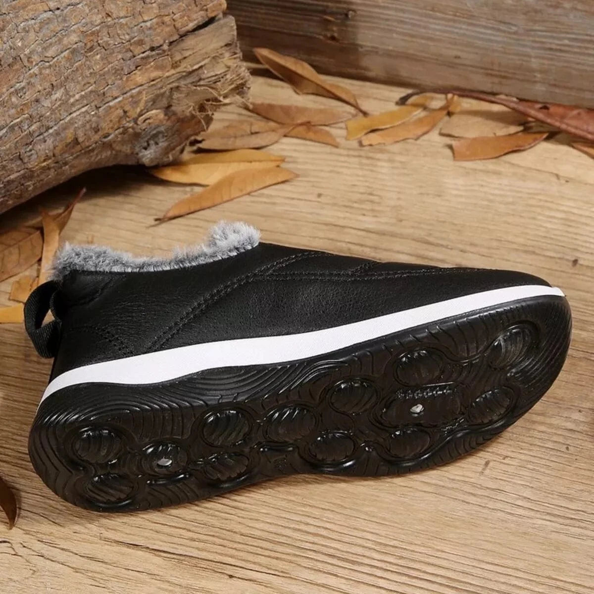 Plush Round Toe Platform Shoes - Fashorio