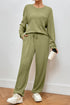 Fashorio Pocketed Round Neck Top and Pants Lounge Set