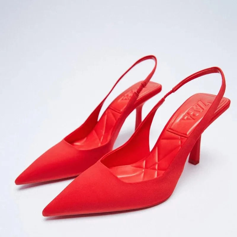 Point Toe Slingback Pumps - Fashorio