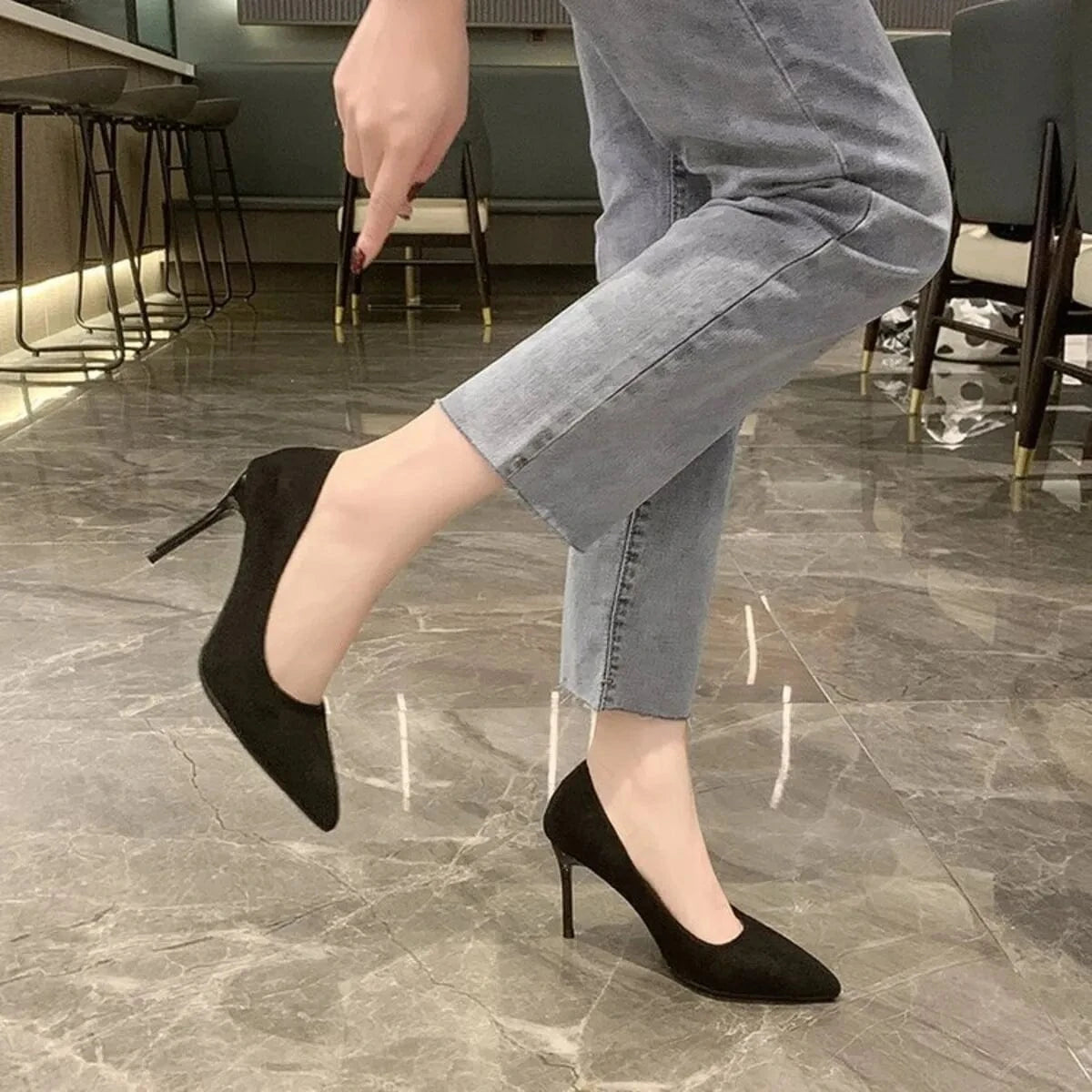 Point Toe Stiletto Pumps - Fashorio