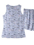 Fashorio Printed Round Neck Top and Shorts Lounge Set