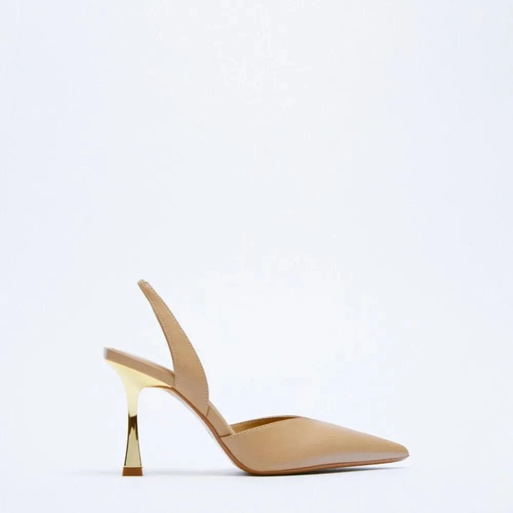 PU Leather Point Toe Stiletto Heel Pumps - Fashorio