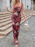 Fashorio Red / S Tie Front Floral Print Maxi Dress