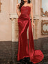 Fashorio Red / XS Sweetheart Neck Tube Evening Dress