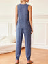 Fashorio Ribbed Knit V-Neck Tank and Pants Lounge Set
