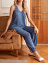 Fashorio Ribbed Knit V-Neck Tank and Pants Lounge Set