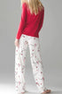 Fashorio Round Neck Long Sleeve Top and Printed Pants Lounge Set