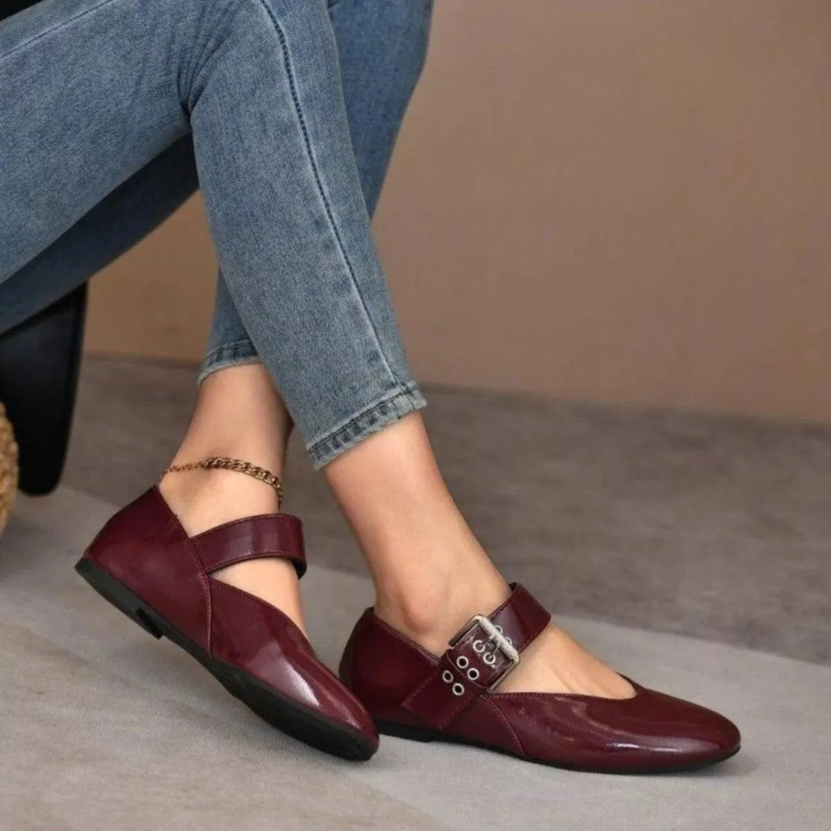 Round Toe Flats Loafers - Fashorio