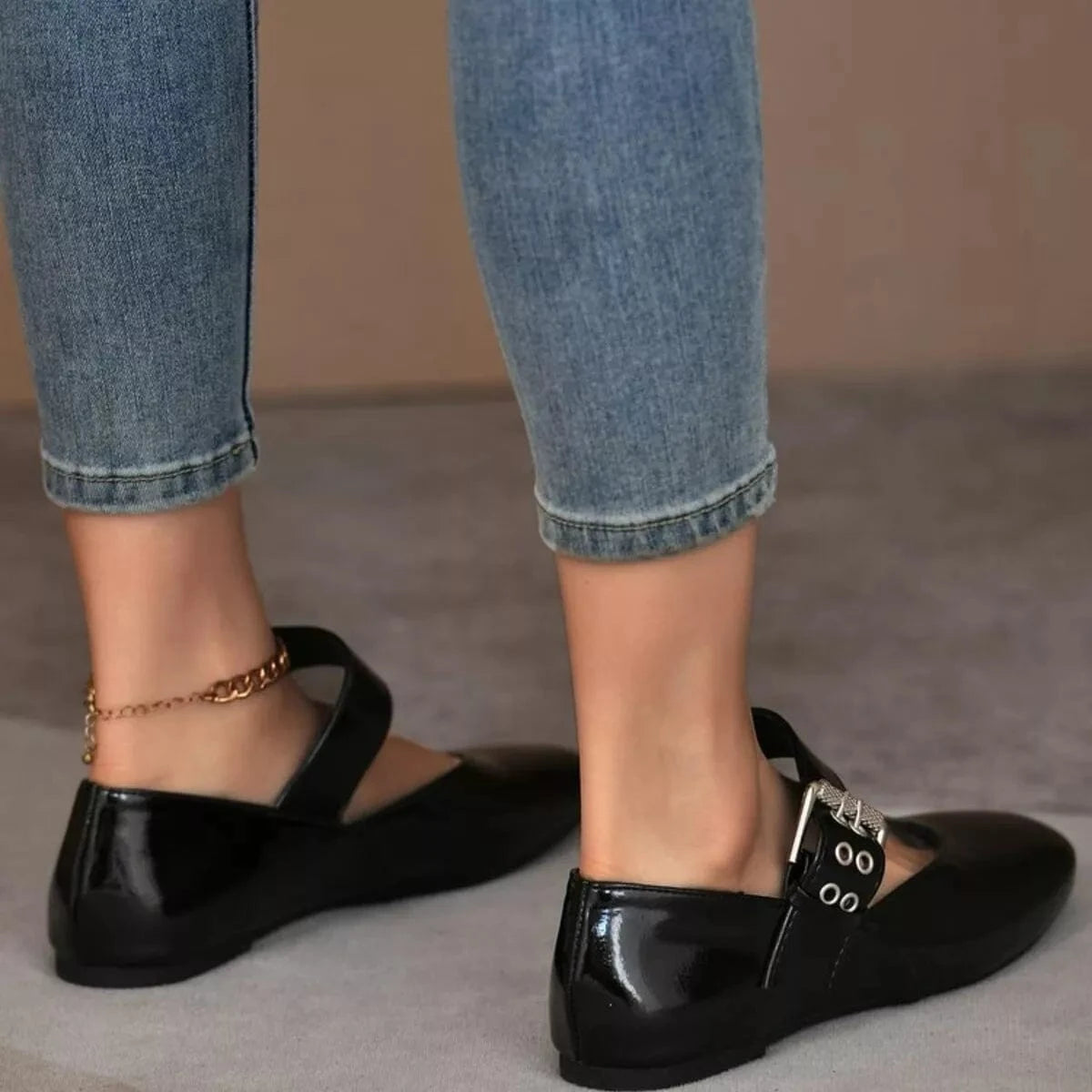 Round Toe Flats Loafers - Fashorio