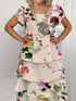 Fashorio Ruffle Layered Printed Maxi Dress