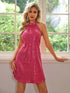 Fashorio Sequin Halter Neck Mini Dress