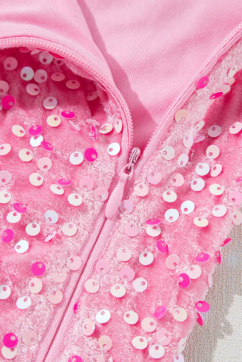 Fashorio Sequin Single Shoulder Short Sleeve Mini Dress