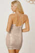 Fashorio Sequin Spaghetti Strap Mini Wrap Dress