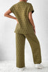 Fashorio Short Sleeve Top and Pocketed Pants Lounge Set