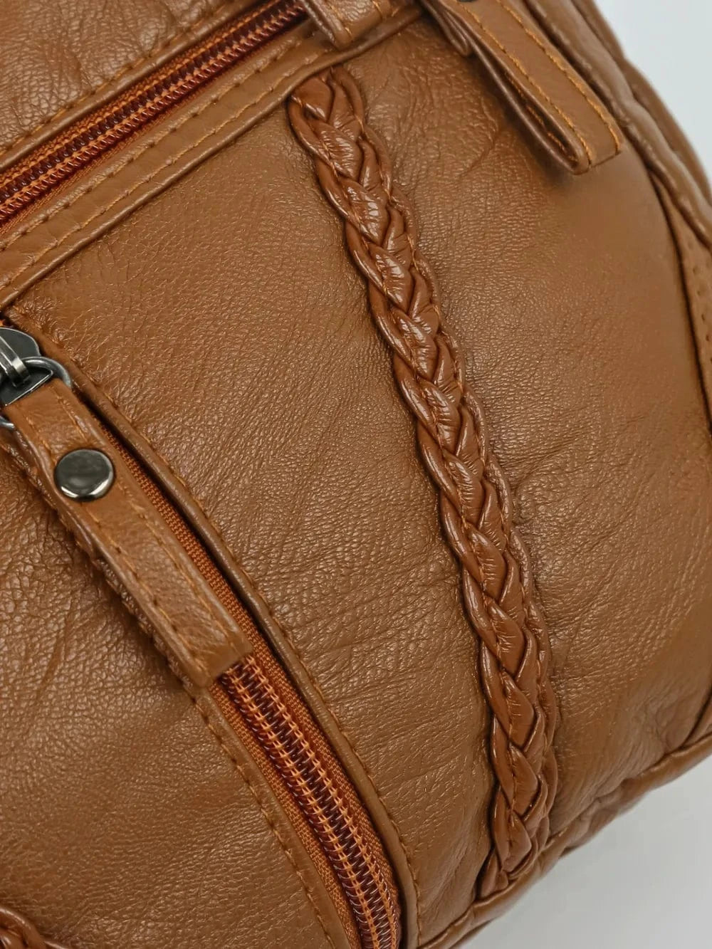 Adjustable Strap PU Leather Shoulder Bag - Fashorio