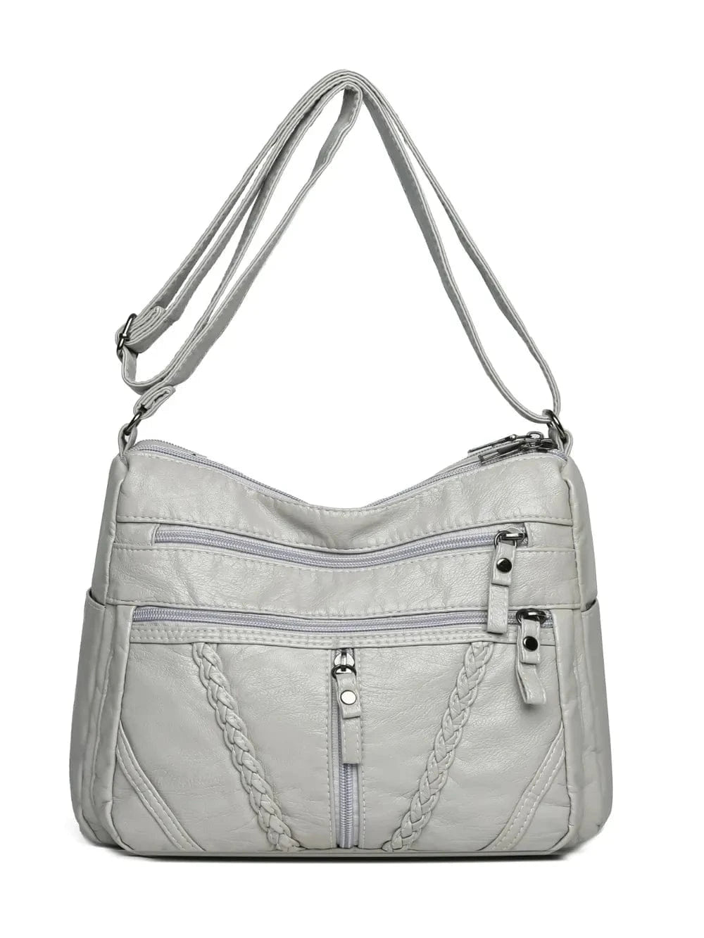 Adjustable Strap PU Leather Shoulder Bag - Fashorio