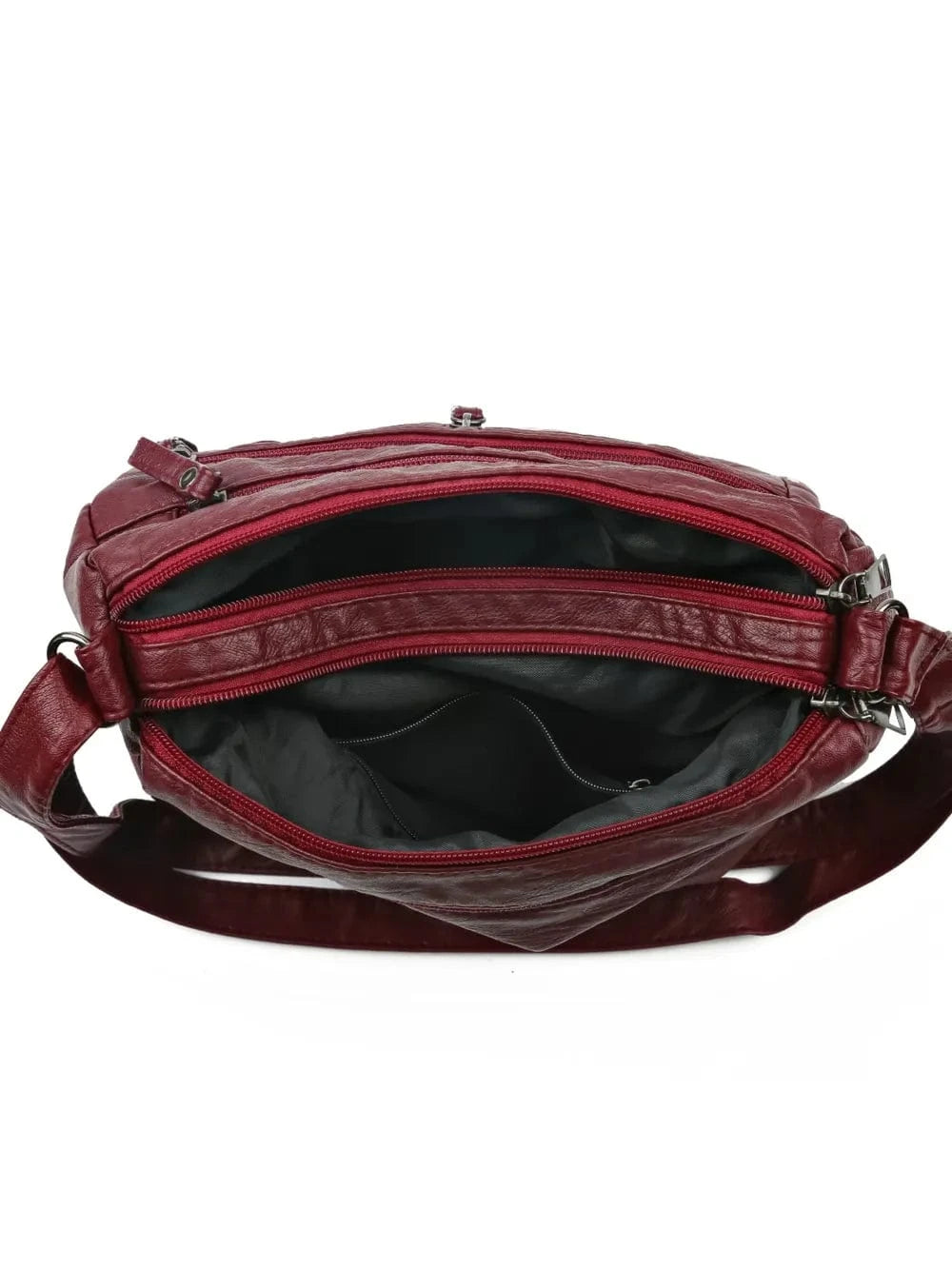 Adjustable Strap PU Leather Shoulder Bag - Fashorio
