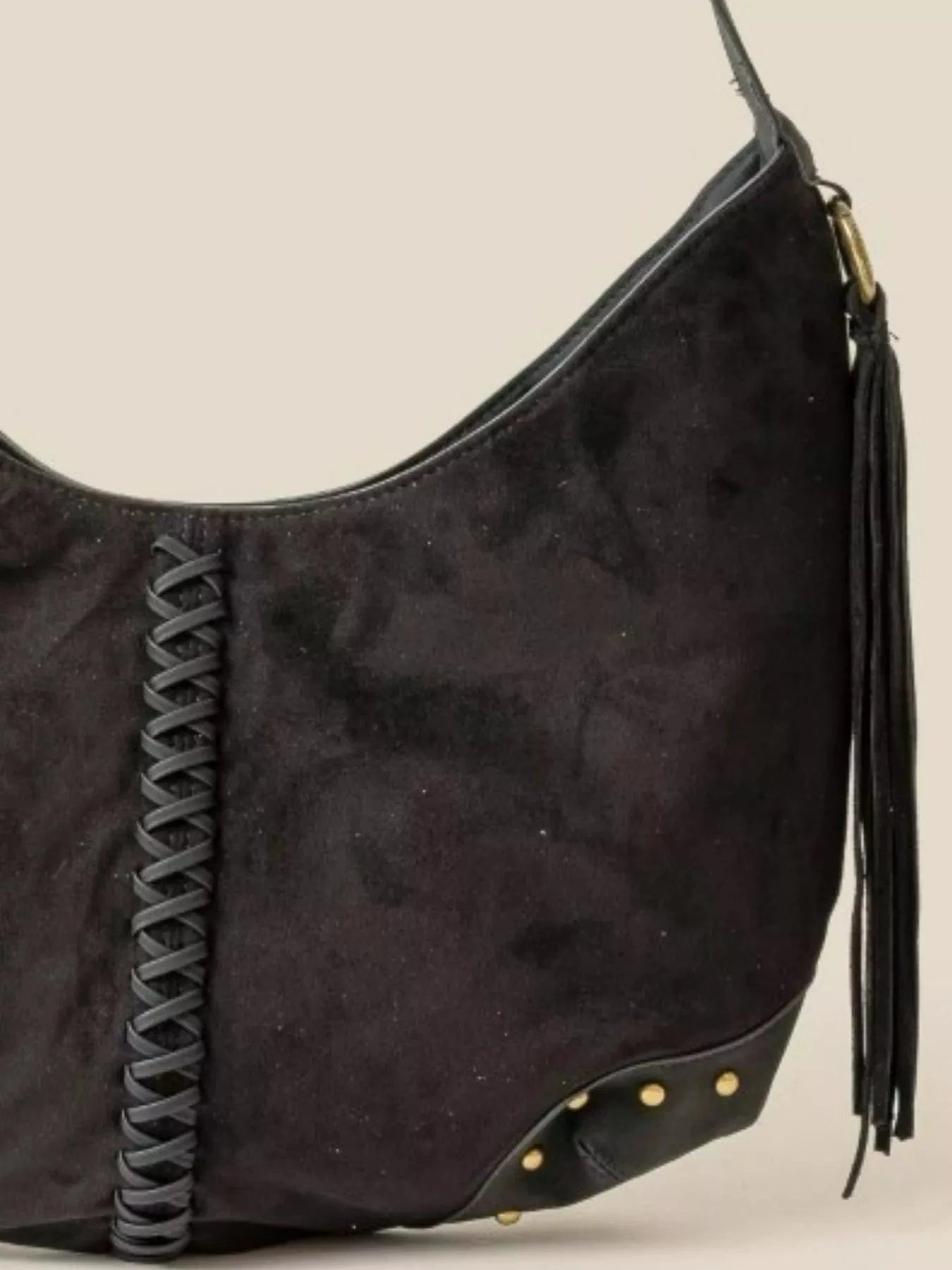 Fame Braided Detail Hobo Shoulder Bag - Fashorio