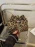 Leopard Chain Bucket Bag Khaki One Size - Fashorio