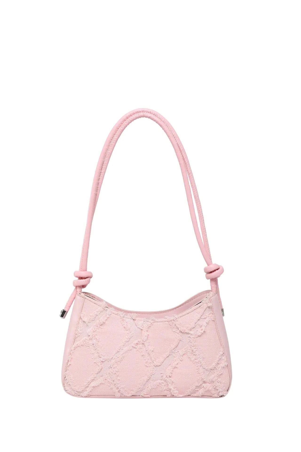Raw Hem Shoulder Bag Pink onesize - Fashorio