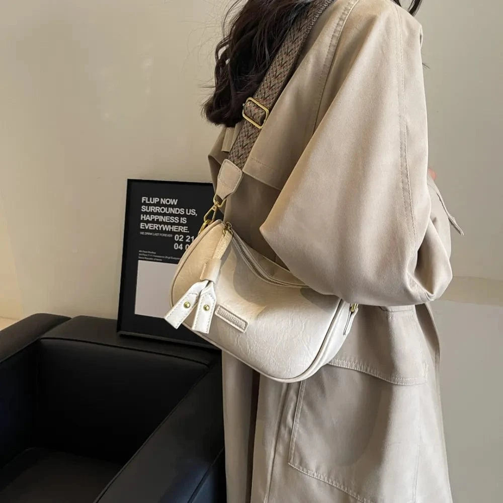 PU Leather Shoulder Bag - Fashorio