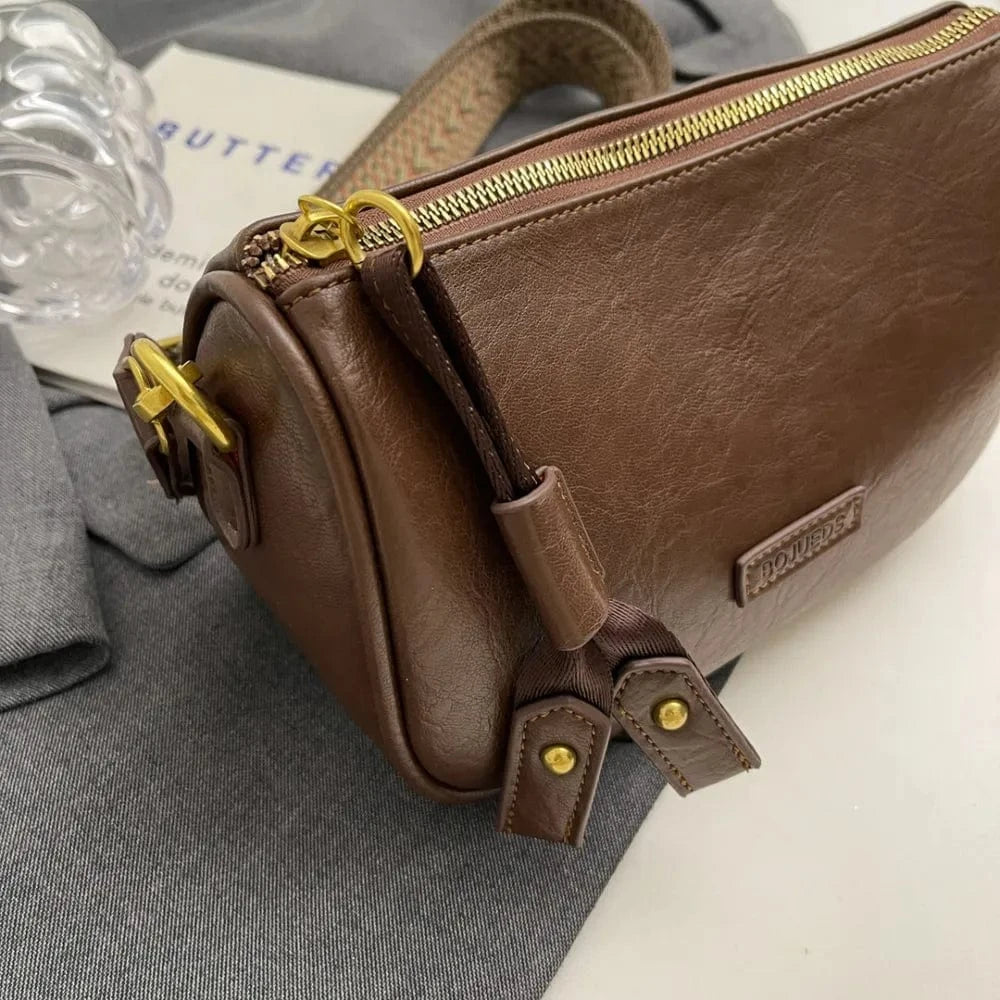 PU Leather Shoulder Bag - Fashorio
