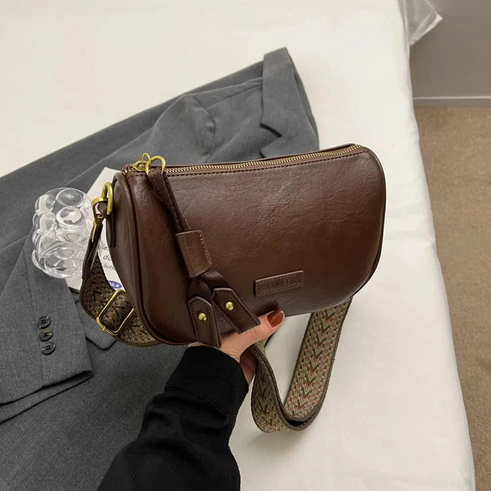 PU Leather Shoulder Bag - Fashorio