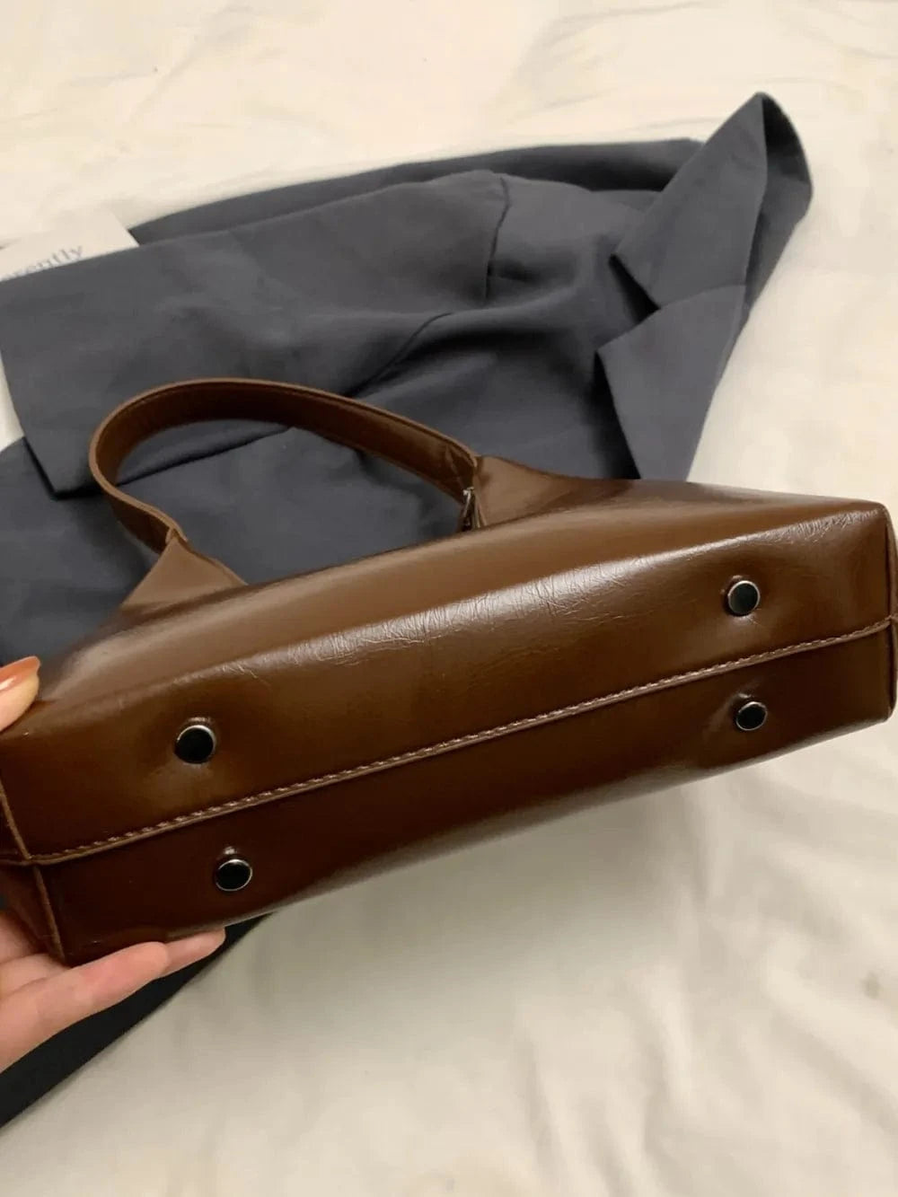 PU Leather Shoulder Bag - Fashorio
