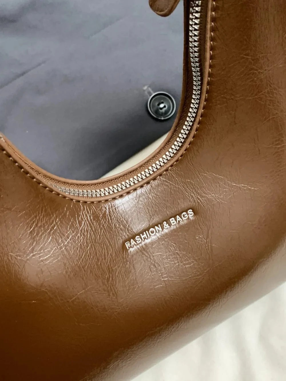 PU Leather Shoulder Bag - Fashorio
