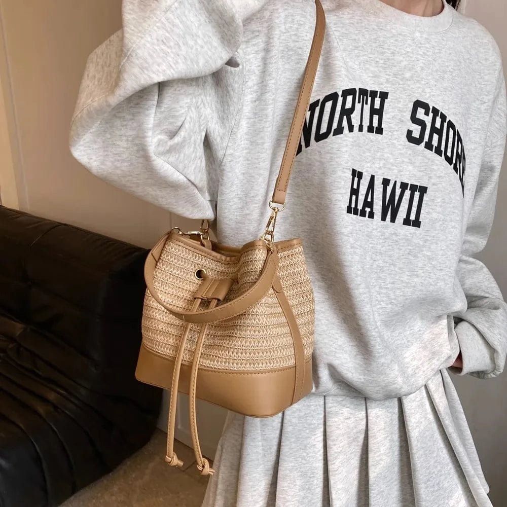 Straw Braided Shoulder Bag - Fashorio