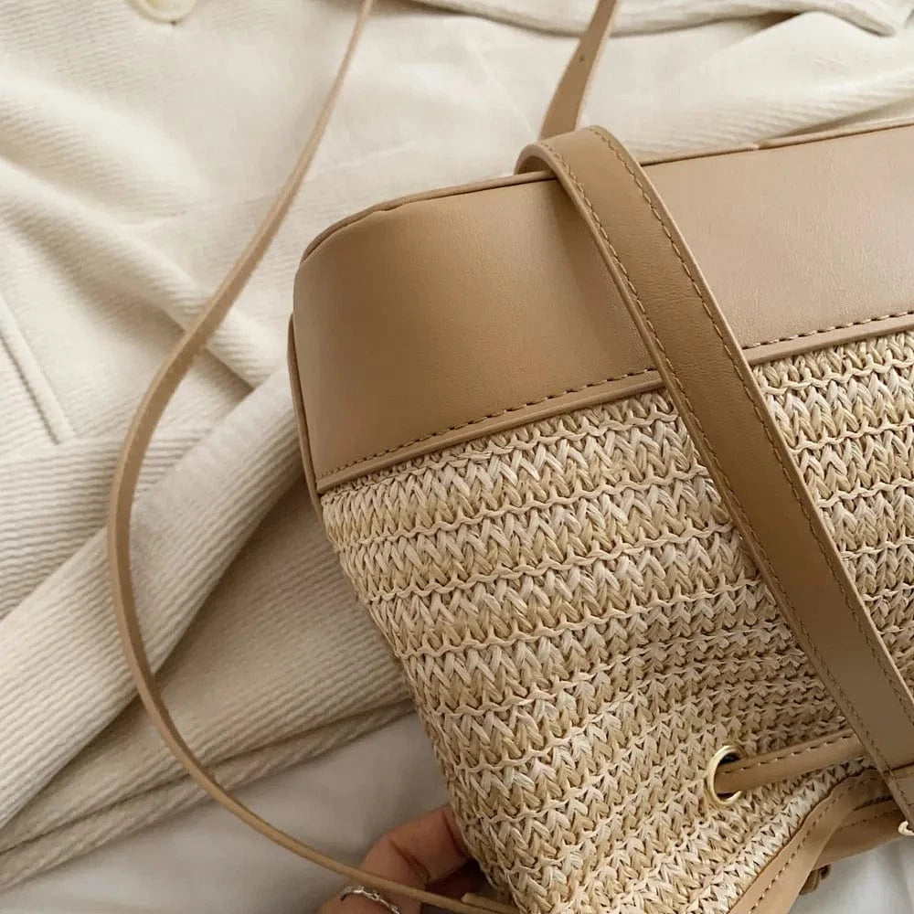 Straw Braided Shoulder Bag - Fashorio