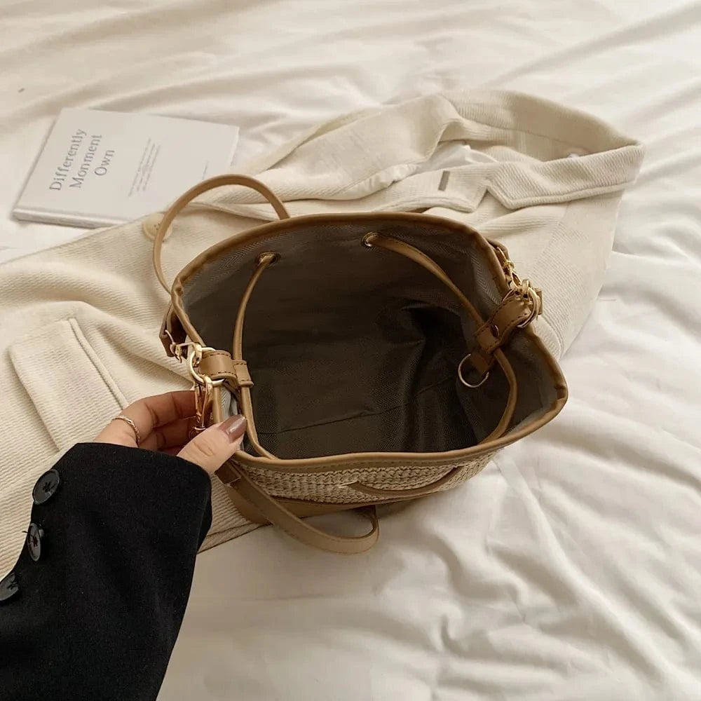 Straw Braided Shoulder Bag - Fashorio